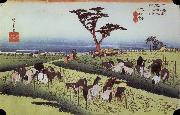 unknow artist, Chiriu out of the series the 53 stations of the Tokaido